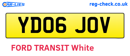 YD06JOV are the vehicle registration plates.