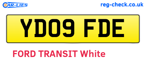 YD09FDE are the vehicle registration plates.