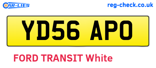 YD56APO are the vehicle registration plates.