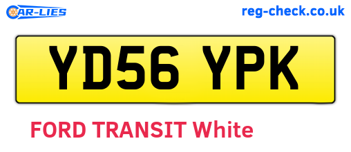 YD56YPK are the vehicle registration plates.