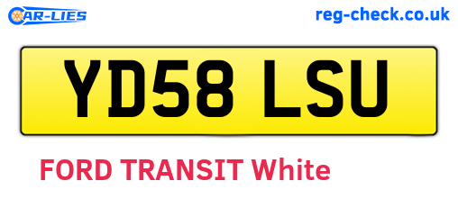 YD58LSU are the vehicle registration plates.