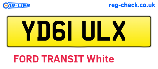 YD61ULX are the vehicle registration plates.