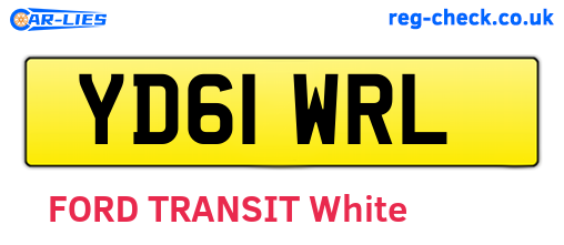 YD61WRL are the vehicle registration plates.