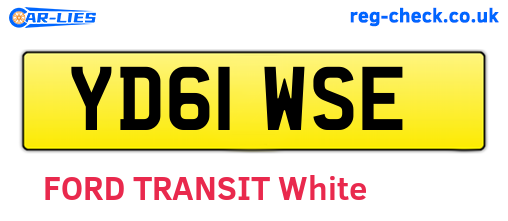 YD61WSE are the vehicle registration plates.