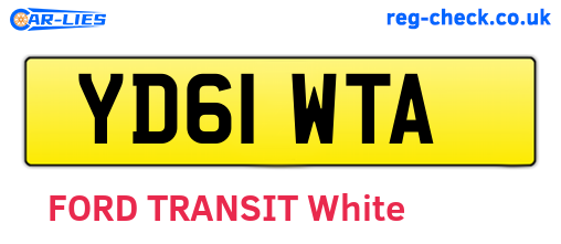 YD61WTA are the vehicle registration plates.