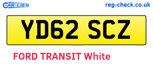 YD62SCZ are the vehicle registration plates.