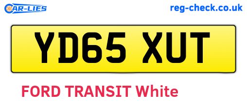 YD65XUT are the vehicle registration plates.