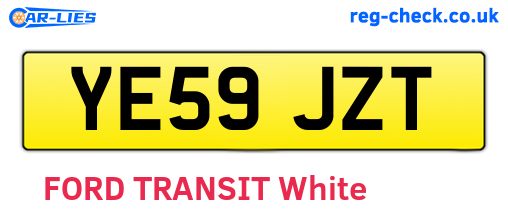 YE59JZT are the vehicle registration plates.