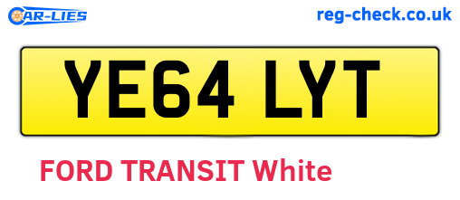 YE64LYT are the vehicle registration plates.