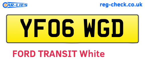 YF06WGD are the vehicle registration plates.