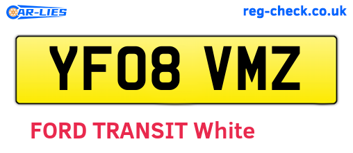 YF08VMZ are the vehicle registration plates.