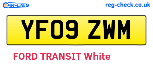 YF09ZWM are the vehicle registration plates.