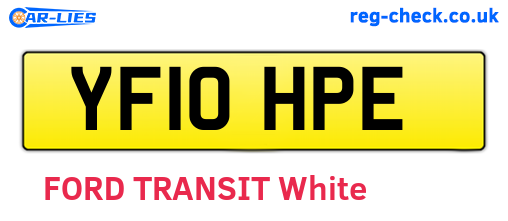 YF10HPE are the vehicle registration plates.