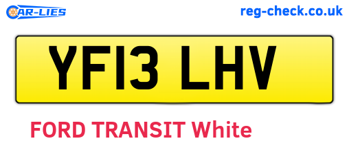 YF13LHV are the vehicle registration plates.
