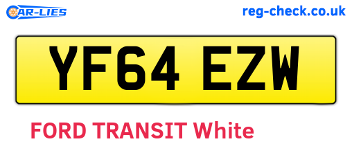YF64EZW are the vehicle registration plates.