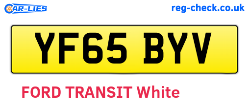 YF65BYV are the vehicle registration plates.