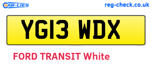 YG13WDX are the vehicle registration plates.