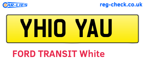 YH10YAU are the vehicle registration plates.