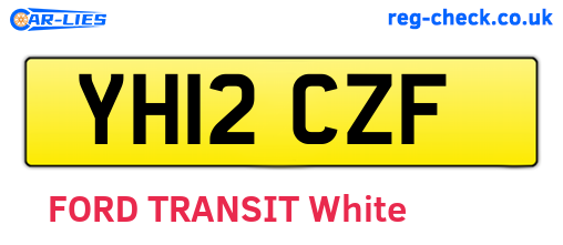 YH12CZF are the vehicle registration plates.