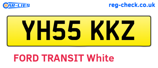 YH55KKZ are the vehicle registration plates.