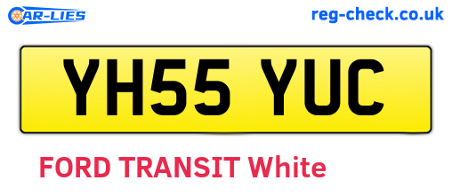 YH55YUC are the vehicle registration plates.