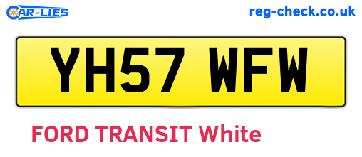 YH57WFW are the vehicle registration plates.