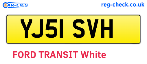 YJ51SVH are the vehicle registration plates.