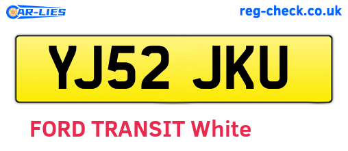 YJ52JKU are the vehicle registration plates.