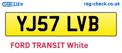 YJ57LVB are the vehicle registration plates.