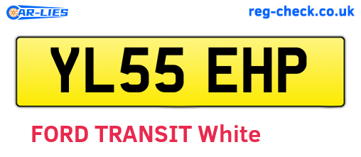 YL55EHP are the vehicle registration plates.