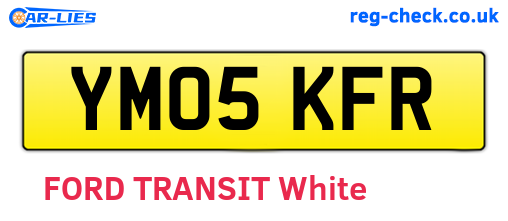 YM05KFR are the vehicle registration plates.
