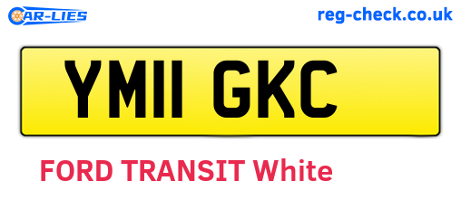 YM11GKC are the vehicle registration plates.