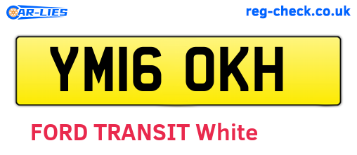 YM16OKH are the vehicle registration plates.
