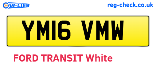 YM16VMW are the vehicle registration plates.