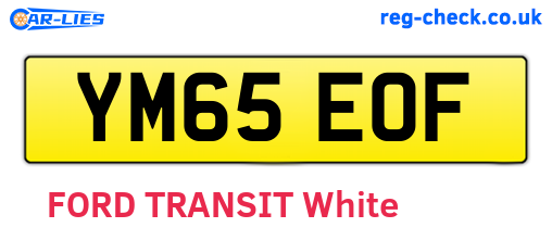 YM65EOF are the vehicle registration plates.