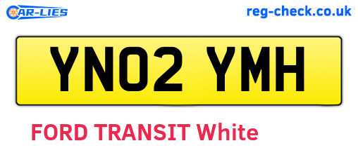 YN02YMH are the vehicle registration plates.
