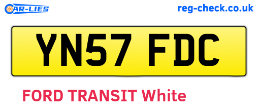 YN57FDC are the vehicle registration plates.