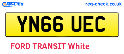 YN66UEC are the vehicle registration plates.