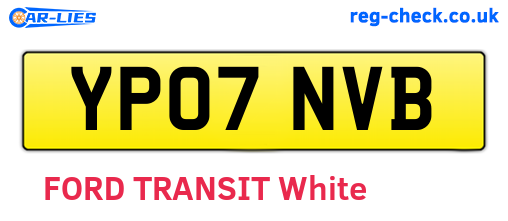 YP07NVB are the vehicle registration plates.