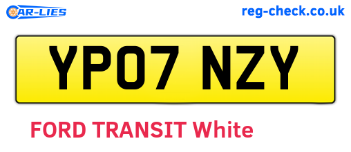 YP07NZY are the vehicle registration plates.