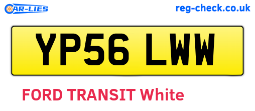 YP56LWW are the vehicle registration plates.
