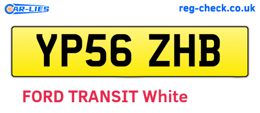 YP56ZHB are the vehicle registration plates.