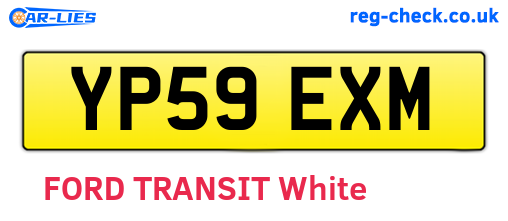 YP59EXM are the vehicle registration plates.