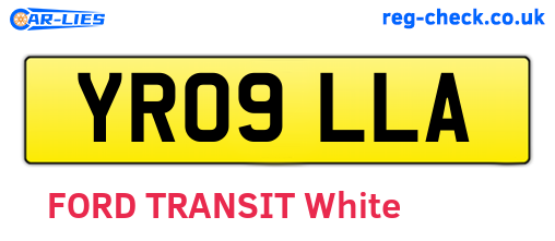 YR09LLA are the vehicle registration plates.