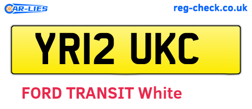 YR12UKC are the vehicle registration plates.