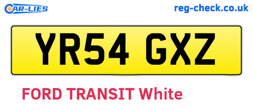 YR54GXZ are the vehicle registration plates.