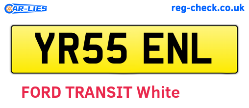 YR55ENL are the vehicle registration plates.