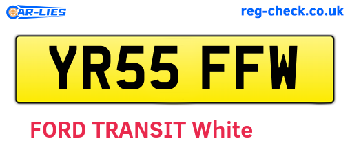 YR55FFW are the vehicle registration plates.