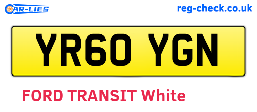 YR60YGN are the vehicle registration plates.
