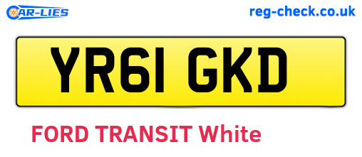 YR61GKD are the vehicle registration plates.